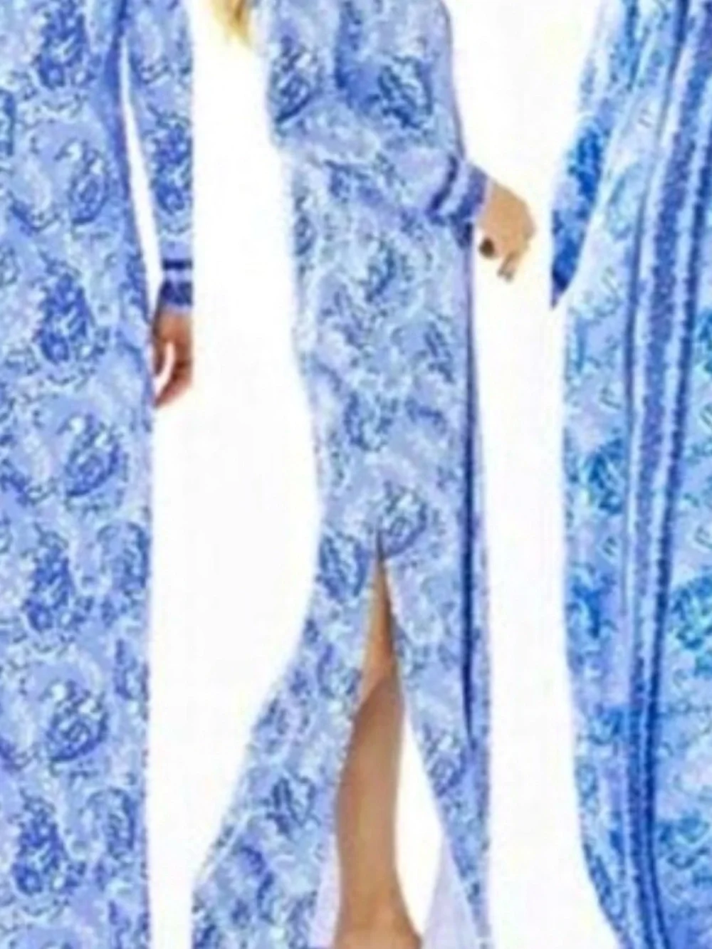 Lilly Pulitzer UPF 50+ Faye Maxi Dress, Blue Peri Turtley Awesome. Size Small